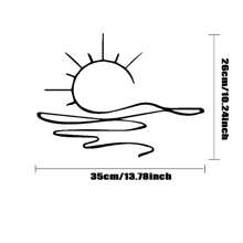 1PC Vibrant Sunrise Metal Wall Art - Chic Modern Minimalist Iron Decor, Easy-To-Hang With Wall Mounting Option - Perfect For Home Aesthetics & Unique Housewarming/Wedding Gift, Metal Wall Art Decor