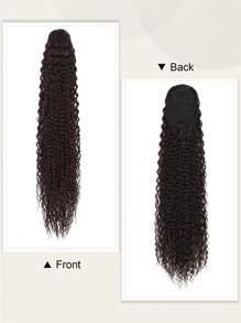 30 Inch Curly Ponytail Extensions Synthetic Deep Wave Drawstring Ponytail For  Natural Hair Feeling With Clip In Thick Ponytail Dark Brown Hairpiece(#6A) - View 3