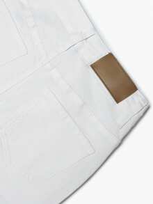 NVFelix 女士直筒牛仔裤，弹力面料，做旧水洗，优雅时尚，Y2K街头风，白色，适合冬季、感恩节和新年穿着，新品上市 - 白色 - 查看 7