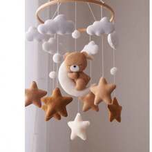 Teddy Bear Crib Decoration Mobile - 鏽棕色 - 查看 2