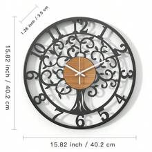 European & American Style Iron Painted Tree Silhouette Wall Clock, Creative Decor, Silent Desktop Clock, Suitable For Tables - Multicolor - View 5