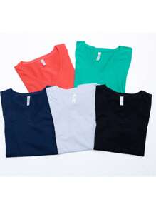 Women's Long Sleeve V-Neck Blouse In 100% Cotton Fabric - màu xanh lá - Xem 2