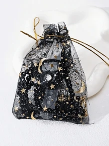 1个手持式环形计数器，配有99颗珠子，礼品袋包装，斋月礼物，适用于祈祷、礼拜、运动计数