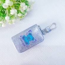 Car Key Bag Uniform Car Key Storage Bag Creative Keychain Blingbling Car Key Protector Secure Zipper Closure Protector Stylish Waist Pocket Car Key Protector Unisex For Women Mini Wallet,1pc Black & Gold PU Leather Car Key Case - Multicolor - View 59