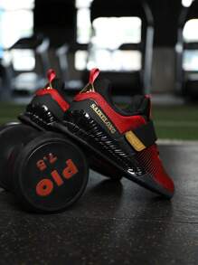 Unisex Weightlifting Shoes For Squatting, Professional Powerlifting Shoes For Indoor Fitness Strength Training, Breathable Flat-Sole Support Deadlift Shoes
