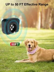 جهاز منع النباح الأوتوماتيكي بالموجات فوق الصوتية الجديد، مدرب الكلاب، مانع النباح، تدريب، صوت فوق صوتي وتشغيل ب- 3 مستويات، متين ومقاوم للماء بمعيار IP45، يمكن تعليقه على الأشجار أو في أي مكان بالمنزل أو خارجه