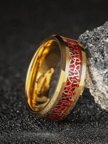 Nhẫn cưới nam cổ điển, Nhẫn đính hôn, Nhẫn doanh nhân - Vàng - Xem 11