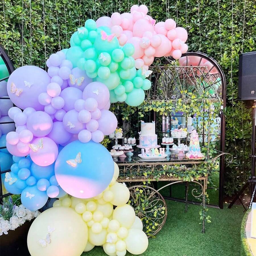 Kit de 128/152/129 piezas de guirnalda de globos para decorar arcos, decoración para cumpleaños, temas de Pascua, festivales, celebraciones, bautizos, primavera, verano y bodas