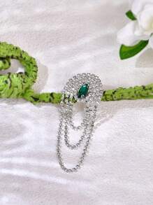 1pc Heat-Fixed Rhinestone Appliques For Bridal Gown, Dresses, Suits - Rhinestone Sewing-On Decorations - 1 Item - View 2