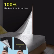 Tenda oscurante al 100% che blocca i raggi UV, tende oscuranti pannelli per finestre, copertura parasole rimovibile e portatile in tessuto oscurante per camera da letto, rimovibile e temporanea