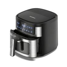 ostarkdom 6L Oil-Free Air Fryer Touchscreen Air Fryer New ARANZO 6L Model With Viewing Window 6 Preset Cooking Settings, Adjustable Temperature Up To 200°C, 60-Minute Timer, Auto Shut-Off, 1500W - EU C Type Plug(220-240V) - View 3