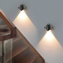 3 peças Luzes de Parede LED Modernas de Arraia com Sensor de Movimento, Adequadas para Quarto, Escada, Sala de Estar, Guarda-roupa, Entrada, Corredor, Iluminação Interna e Externa