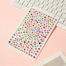 1 张水钻面部纹身贴纸，适用于万圣节派对，面部珠宝节化妆眼部珠宝贴在水钻上，适用于面部、头发、身体、眼睛，包装随机 - 彩色 - 查看 9