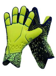 1 Pair Latex Non-Slip Goalkeeper Gloves With Adjustable Wrist Strap, 3D Rubber Particles Design, Anti-Slip, Training Gloves For Adults, Men, Women, Teens