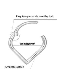 1 款高品质不锈钢水滴鼻环，镶嵌闪亮锆石 - 抗过敏，封闭式设计，防止掉落，非常适合日常佩戴、特殊场合和流行的穿孔款式 - 水滴鼻環 - 查看 5