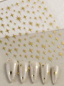 2 Miếng Dán Móng Tay Hình Ngôi Sao Vàng 2K, Hình Chữ Thập Vàng 3D Trang Trí Móng Tay Nghệ Thuật, Hình Dán Móng Tự Dính, Dụng Cụ Làm Móng - Vàng - Xem 6