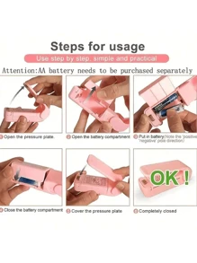 便携式迷你食品袋热封机，真空食品封口机，塑料袋热封零食封口机，聚乙烯管塑料袋套装工具 - 热封塑料袋，保鲜 - 易于使用的包装厨房配件（不含电池） - 彩色 - 查看 2