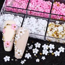 6格丝带蝴蝶结美甲饰品6色长蝴蝶结装饰美甲用品专业美甲配件美甲宝石 - 彩色 - 查看 4