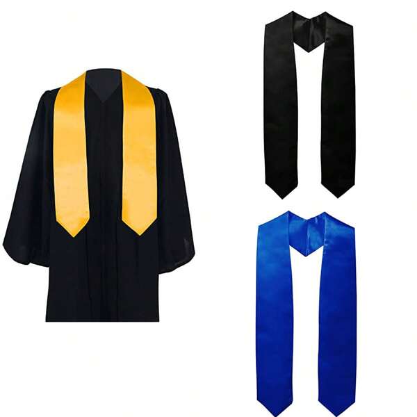 1pc Unisex Graduation Bulk Sublimation Blank Grad Sash Plain Graduate Honor , 72 Inches