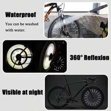 36pcs Bicycle Spoke Reflectors, Diy 360° Visibility, Easy To Install, Spoke Covers Made Of Reflective Material, No Batteries Required, Waterproof Warning Spokes, Suitable For Night Cycling - Multicolor - View 9