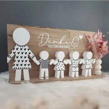 1 قالب عائلي من السيليكون -تصميم يد باليد DIY، مناسب للديكور المكتبي، صناعة الشموع، عطر السيارة، وصناعة الجبس، قابل لإعادة الاستخدام'