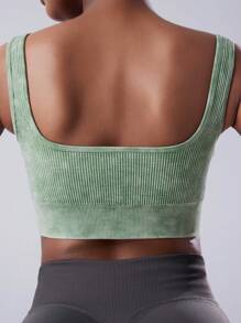 1 pièce Soutien-gorge de sport sans couture pour femmes, vêtements de sport de yoga, débardeur de fitness pour la course