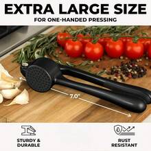 Juego de prensa de ajo grande de alta calidad, tazón más grande para ajo más grande