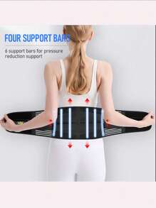 1pc Back Braces For Lower Back, Breathable Back Support Belt For Men/Women For Work , Anti-Skid Lumbar Support Belt