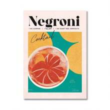 1pc Cartoon Cocktail Drinks Negroni Daiquiri Posters Retro Mojito Canvas Prints Wall Art Painting Pictures Bar Kitchen Home Decor No Frame
