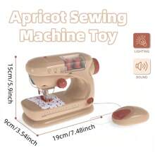 Ensemble de jouets mini-machine à coudre électrique avec fer à jouet - Jouets pour appareils ménagers de jeu de rôle de jeu avec effets lumineux et sonores pour enfants, jeu de rôle de tailleur, jouet éducatif unisexe, cadeau de fête d'anniversaire