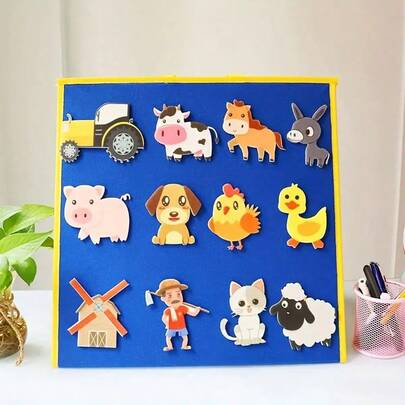 BELLKIDS 12 Pcs "Old McDonald's Had A Farm" Story Felt Board Set, Picture Book Story Felt Board, Story Display Board, Felt Kit, Apron Play, Classroom Performance, Classroom Activities, Role-Playing, Teaching Tools