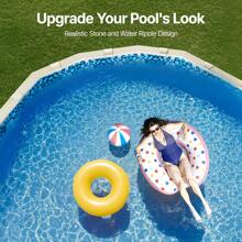 Oval Or Round Pool Liner, 12*24 Ft To 15*30 Ft Or 18 Ft To 33 Ft Unibead Above Ground Pool Liners, 52in Wall Height, Durable Standard Gauge Vinyl, Designed For Steel Sided Above-Ground Swimming Pools - Oval 12*24 ft - 查看 6