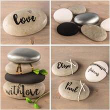 3 Cavidades Molde de Silicone 3D Tamanho Real de Pedra Oval Forma de Seixo, Assadeira de Bolo, Mousse, Sobremesa, Bakeware, Molde de Pedra Feita à Mão de Gesso, Concreto, Vela, Sabão