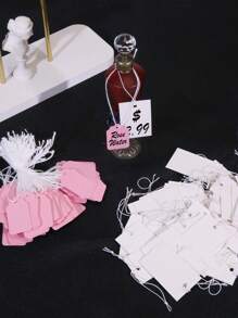 20/50/100张牛皮纸标签，附弹力绳。价格标签、便签标签、礼品标签。 - 白色 - 查看 4