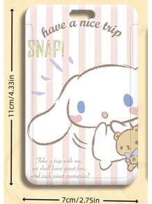 Sanrio 1 pièce Porte-carte de bus/d'identité de dessin animé Sanrio, étui pour carte d'étudiant de campus Sanrio, portefeuille de carte bancaire, couverture de protection pour carte d'accès au métro