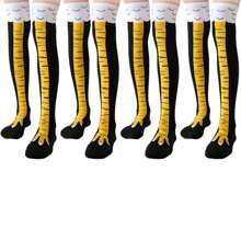 1 双/4 双/6 双趣味鸡脚过膝袜，修身派对装 - 彩色 - 查看 2