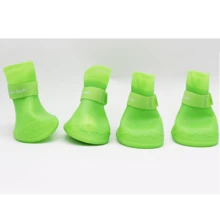 Set da 4 pezzi Scarpe anti-pioggia per cani e gatti di piccola taglia, antiscivolo, impermeabili, stivali di gomma per uso esterno, accessori per animali domestici