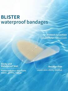 5/15 件装凝胶水泡绷带水泡垫 - 防水水胶体绷带，适用于脚跟、脚趾和脚 - 用于预防和恢复的水泡垫