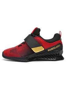 Unisex Weightlifting Shoes For Squatting, Professional Powerlifting Shoes For Indoor Fitness Strength Training, Breathable Flat-Sole Support Deadlift Shoes
