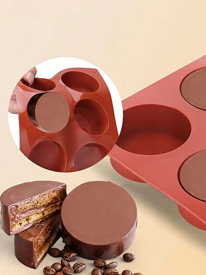 Molde de silicona cilíndrico de 6/8 piezas para hornear tartas, gelatinas, pudines, chocolate y jabón hecho a mano