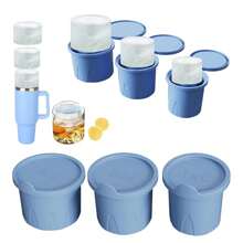 1pc Cup Ice Mold, Silicone Ice Mold Suitable For 20/30/40oz Cups, Make Cylinder Ice Cubes, Covered Ice Tray Mold