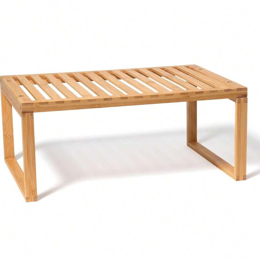 Lipper International Bamboo Kitchen Cabinet Shelf For Organizing A Pantry, Countertop, Or Bathroom, 15 5/8" X 10" X 6 1/4" - Brown - View 1