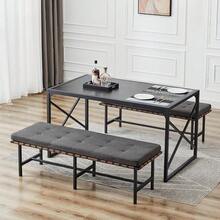 MINPINSER - Banco de zapatos para entrada, banco de extremo de cama, banco para recámara, banco de piel moderno para sala de estar, asiento de banco de entrada, banco acolchado con estante de metal