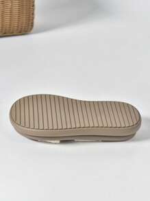 Sandales à orteils ouverts en tricot pour femmes, style féérique, semelle épaisse antidérapante, tongs d'été décontractées pour la plage, tongs plates à brides croisées
