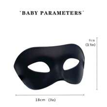 1pc Solid Color Party PVC(Polyvinyl Chloride) Half Face Halloween Masquerade Mask