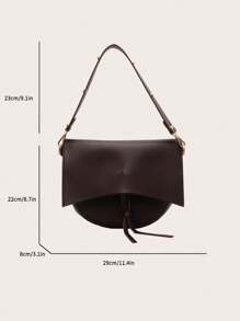 2pcs/Set Women's New Solid Color Soft Fabric Fashion Casual Adjustable Shoulder Strap PU Lightweight Shoulder Crossbody Bag