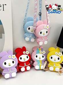 Sanrio 1pc Sanrio Hello Kitty, Kuromi, My Melody, Pompompurin Series Kids Silicone Crossbody Bag, Seamless Design, Suitable For Children, School, Easter, Party, Birthday Perfect Gift