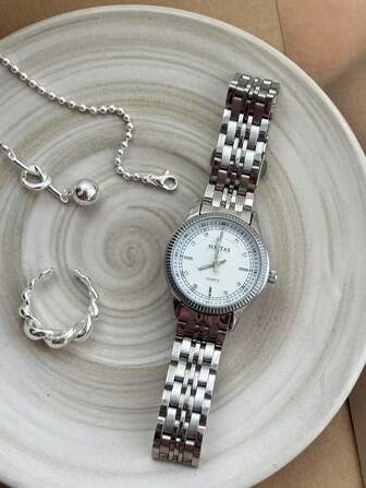 sottas El nuevo reloj de mujer fresco y simple, en versión coreana, es simple y atmosférico, a la moda y casual, versátil, de lujo ligero, de nicho, con correa de acero a prueba de agua y cuarzo.