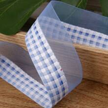 Cinta de tul con lentejuelas a cuadros bicolor, accesorios para el cabello DIY, lazos para regalos florales, cinta decorativa para ropa, zapatos y flores - Multicolor - Ver 11