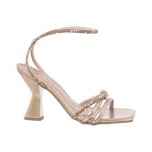 Women's Party Sandal With Rhinestones High Heel Geometric Shine Crystal Luxury Stessy Shoes Launch - 銅 - 查看 3